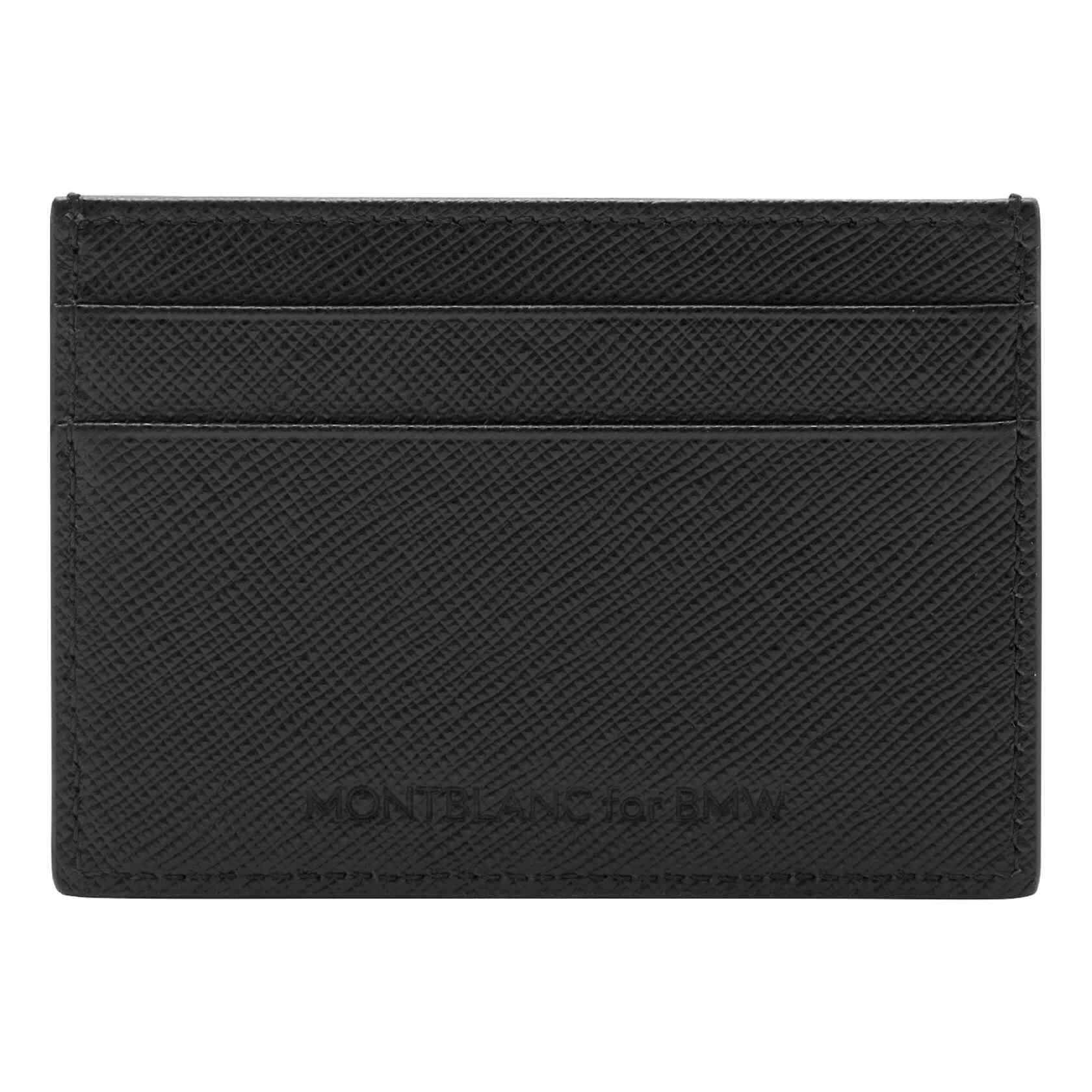 Skórzany card holder Montblanc for BMW czarny (80215A8F286