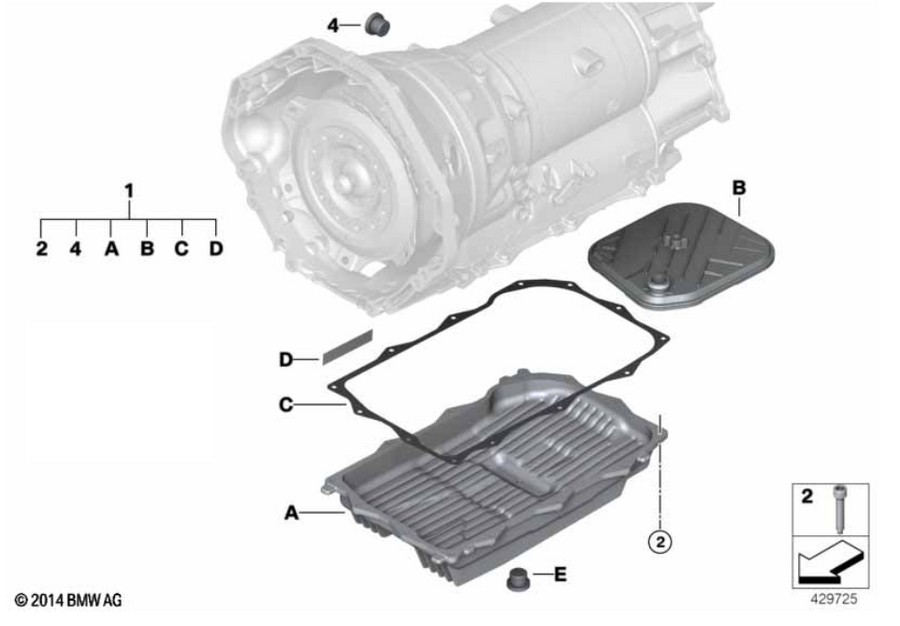 Zestaw do wymiany oleju do skrzyni automatycznej M5 F90 / M8 F91 F92 F93 / X3M F97 / X4M F98 / X5M F95 / X6M F96 (24119503407)