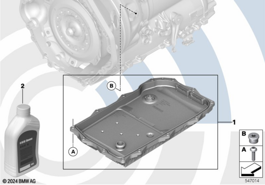 Zestaw do wymiany oleju do skrzyni automatycznej 2 G42 / 3 G20 G21 / 5 G30 G31 / X5 G05 (24118743462)
