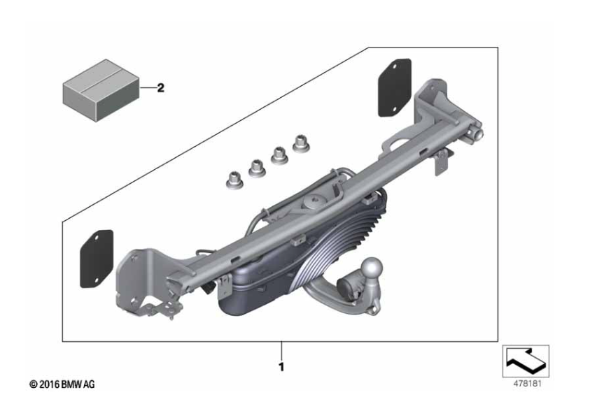 Zestaw doposażenia w elektryczny hak holowniczy 3 G20 G21 / 4 G22 G23 (51129880869 + 71602469982)