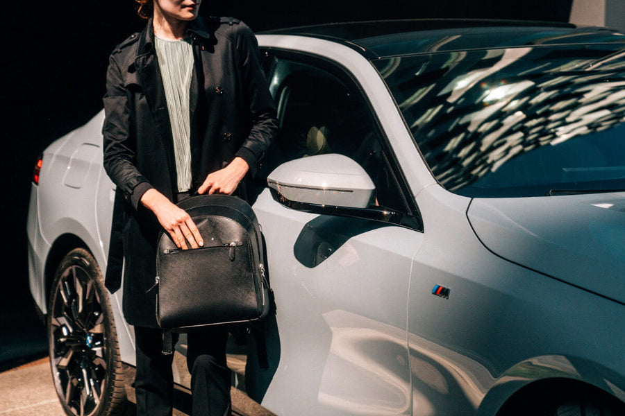 Skórzany plecak Montblanc for BMW czarny (80225A8F292)