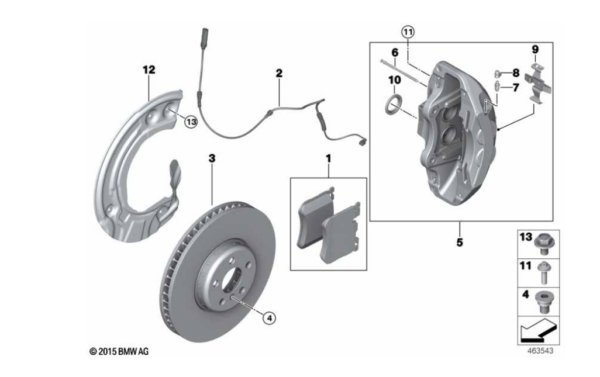 Klocki hamulcowe przód 5 G60 G61 / 7 G70 (34108842387)