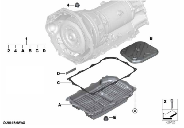 Zestaw do wymiany oleju do skrzyni automatycznej M5 F90 / M8 F91 F92 F93 / X3M F97 / X4M F98 / X5M F95 / X6M F96 (24119503407)