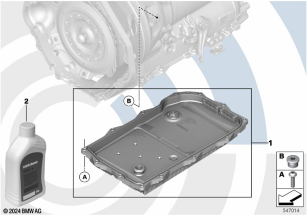 Zestaw do wymiany oleju do skrzyni automatycznej 3 G20 G21 / 5 G30 G31 / X5 G05 (24115A13115)