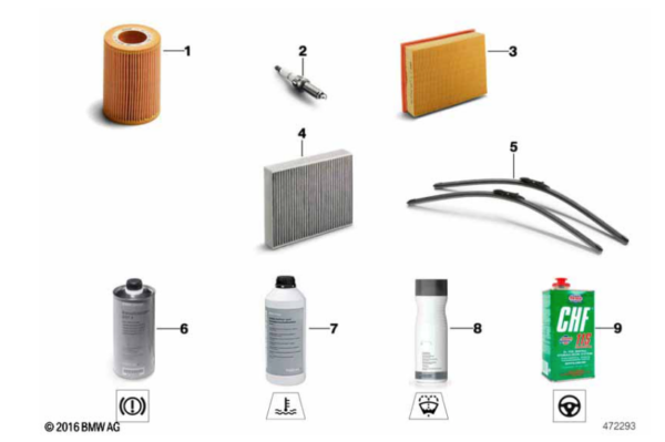 Zestaw duży serwis M2 G87 / M3 G80 G81 / M4 G82 G83 (11428092620 + 12125A4EF60 x6 + 13718095807 + 13718095805 + 64119382886)