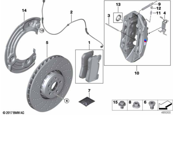 Klocki hamulcowe przód BMW M3 G80 G81 Carbon Ceramic (34108093715)