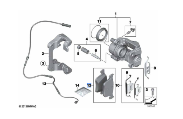Klocki hamulcowe przód 3 F30 F31 F34 / 4 F32 F33 F36 (34118855002)