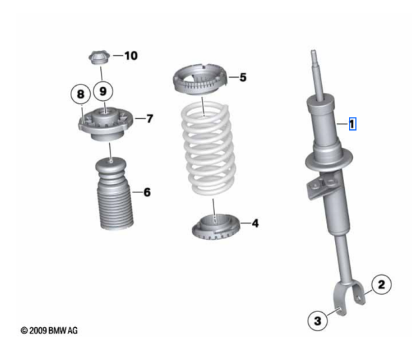 Amortyzator przód 5 F10 / 5 F10 LCI (31316789361 31316789362)