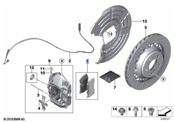 Klocki hamulcowe tył M2 CS Racing / M2 Competition (34208328283)