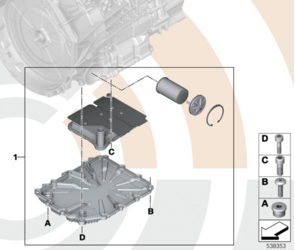 Zestaw do wymiany oleju do skrzyni automatycznej DCT M2 F87 / M3 F80 / M4 F82 F83 / M5 F10 (28005B43141)