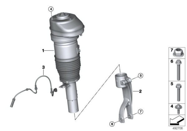 Amortyzator przedni VDC X5 G05 M50i / M50d (37106869031 37106869032)
