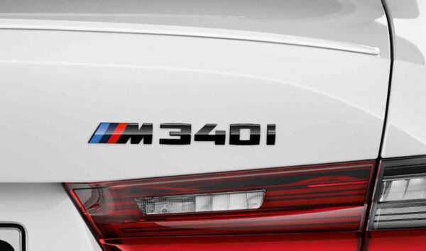 Emblemat czarny M Performance "M340i" 3 G20 G21 (51142472849)