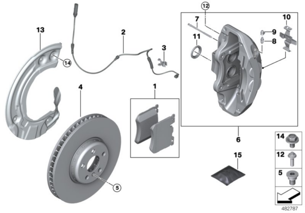 Klocki hamulcowe przód X3M F97 / X4M F98 (34108064561)