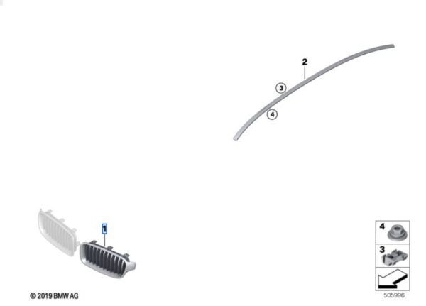 Kratka ozdobna lewa (Basis) 3 F30 F31 (51137255411)