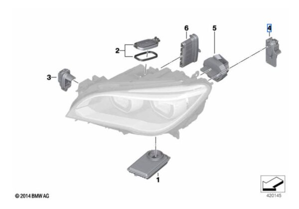 Moduł LED kierunkowskazu prawego 7 F01 F02 LCI (63117339056)