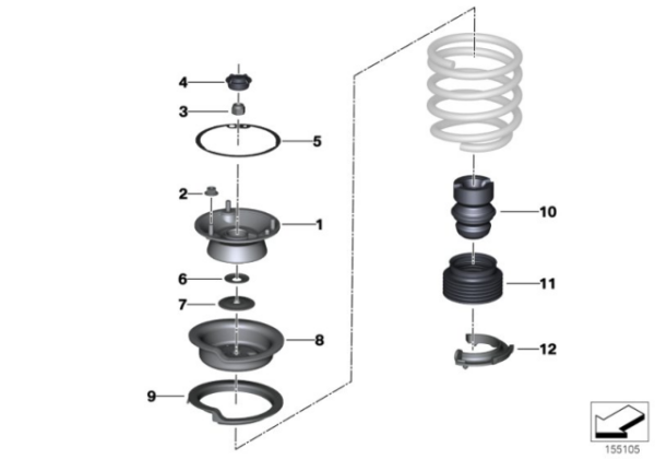 Front axle & suspension – oryginalna część BMW (31336793707) – genuine BMW (31336793707)
