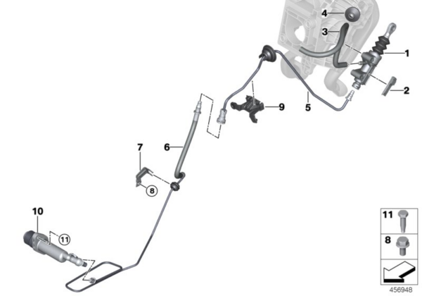 Pompa sprzęgła – oryginał BMW (21526865168)