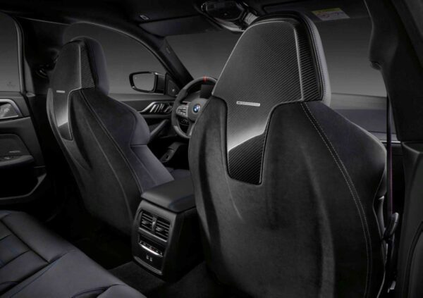 Ścianki tylne foteli carbon/alcantara M Performance 3 G20/21 / 4 G26 / M3 G80 / M8 F93 / 8 G16 (52105A40302)