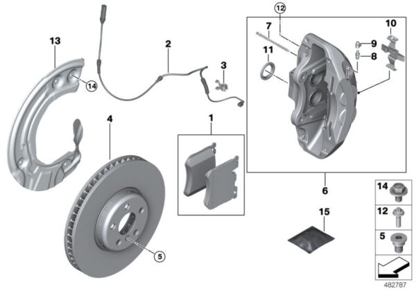 Tarcza hamulcowa przód 1 F40 / 2 F44 / X1 F48 / X2 F39 (34106884001 34106884002)